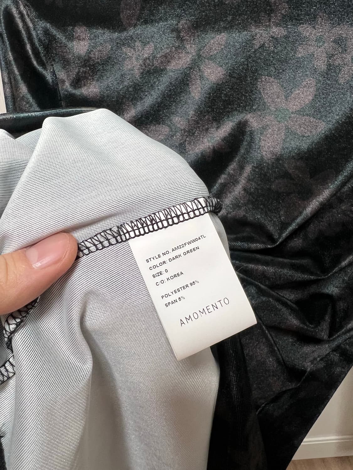 AMOMENTO 반집업 플로럴 패턴 티셔츠 상품이미지5