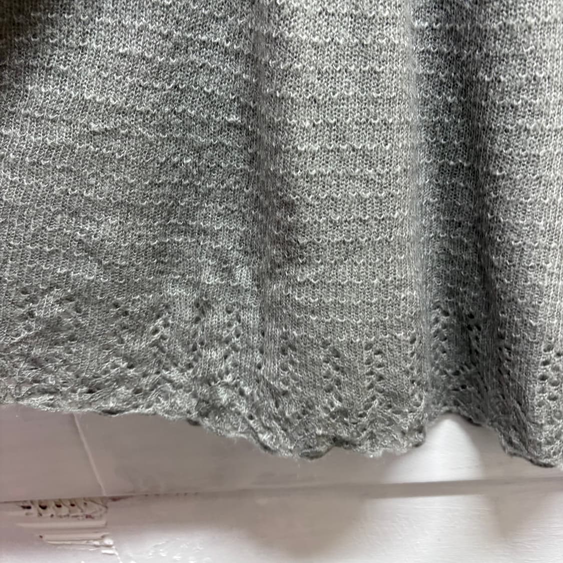 HushHush 그레이 리본 니트 조끼 베스트 JPN 상품이미지3