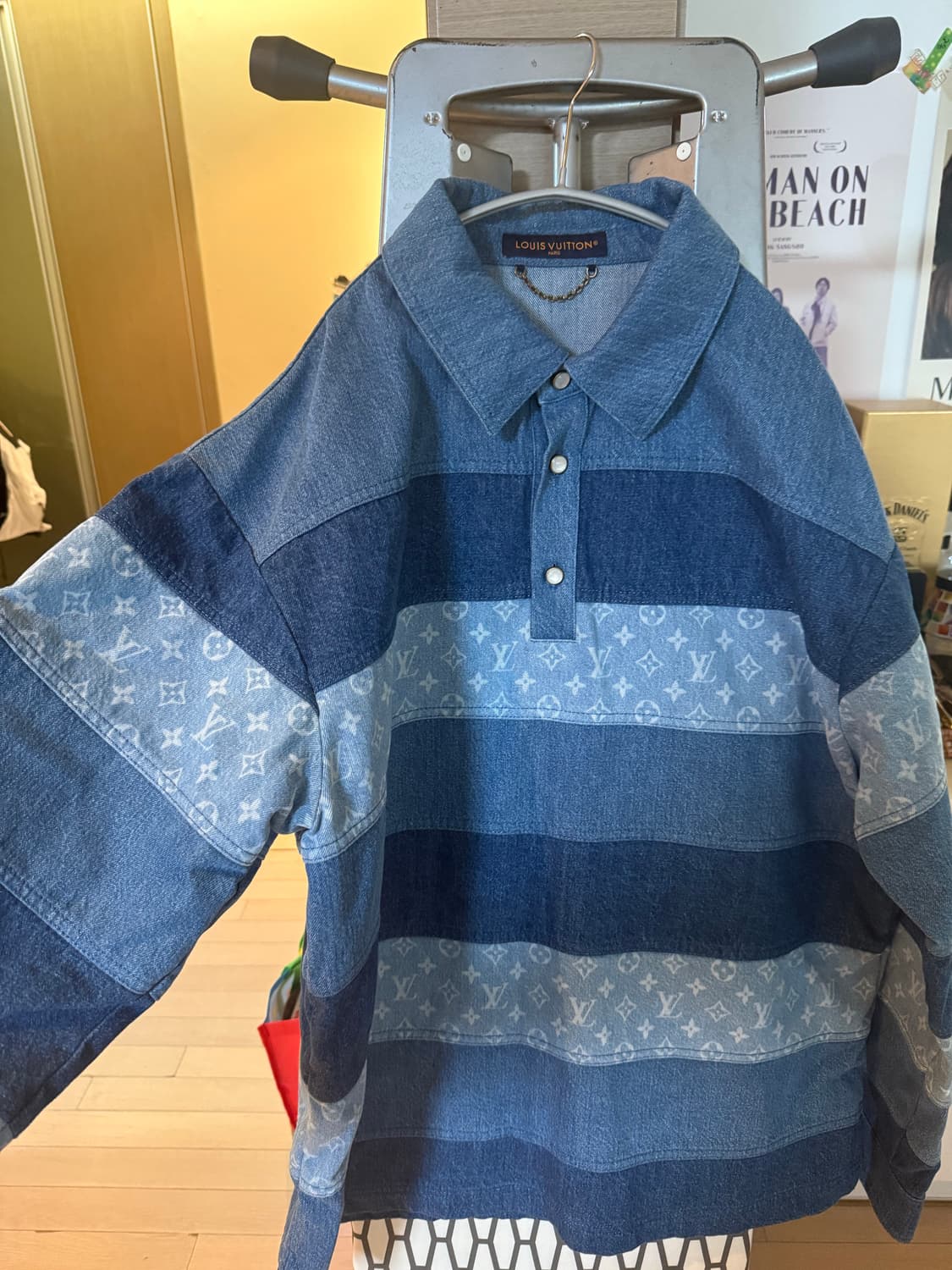 루이비통 데님 패치워크 폴로 셔츠 상품이미지4