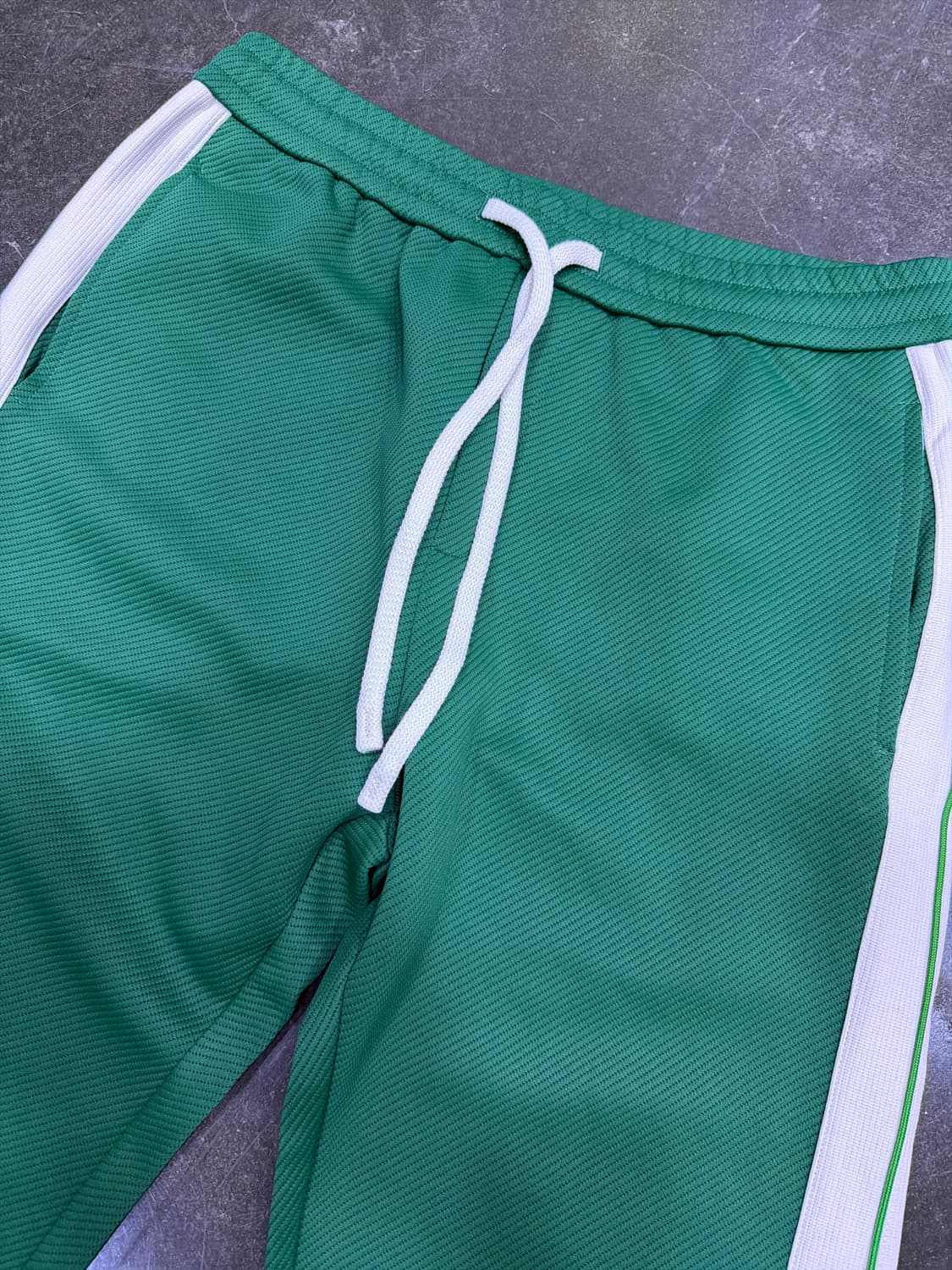 배색 스트라이프 조거팬츠 트랙팬츠 그린 화이트 XXL 상품이미지3