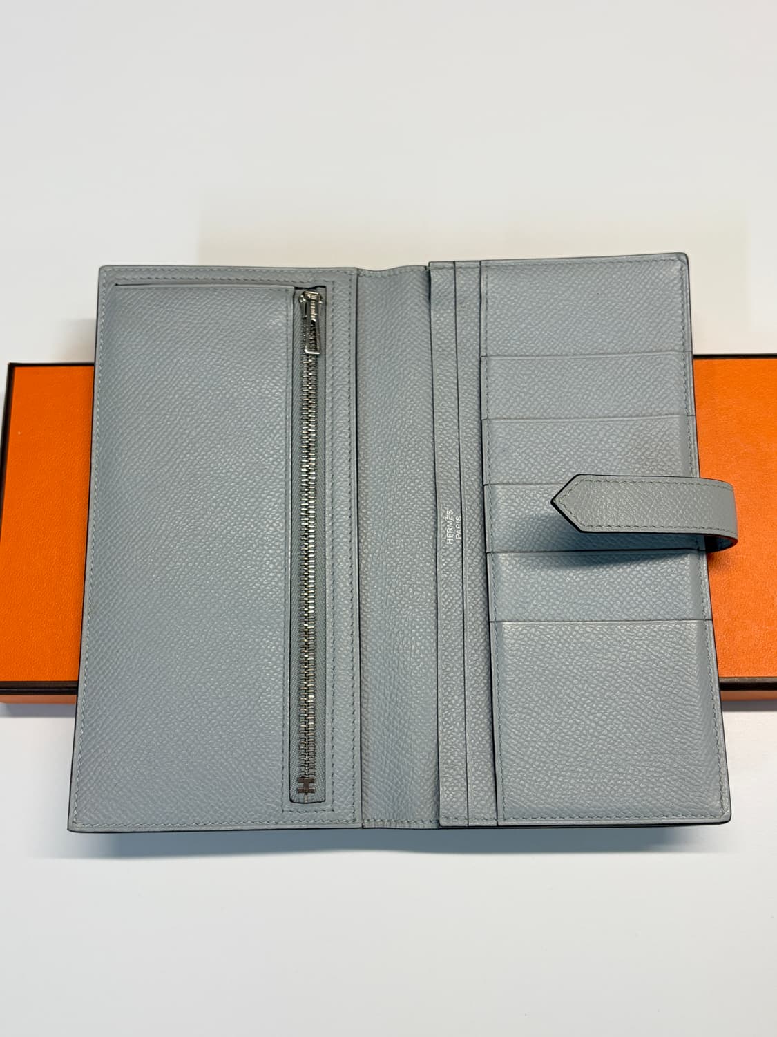 에르메스 베안 장지갑 그레이 은장 C각인 상품이미지7
