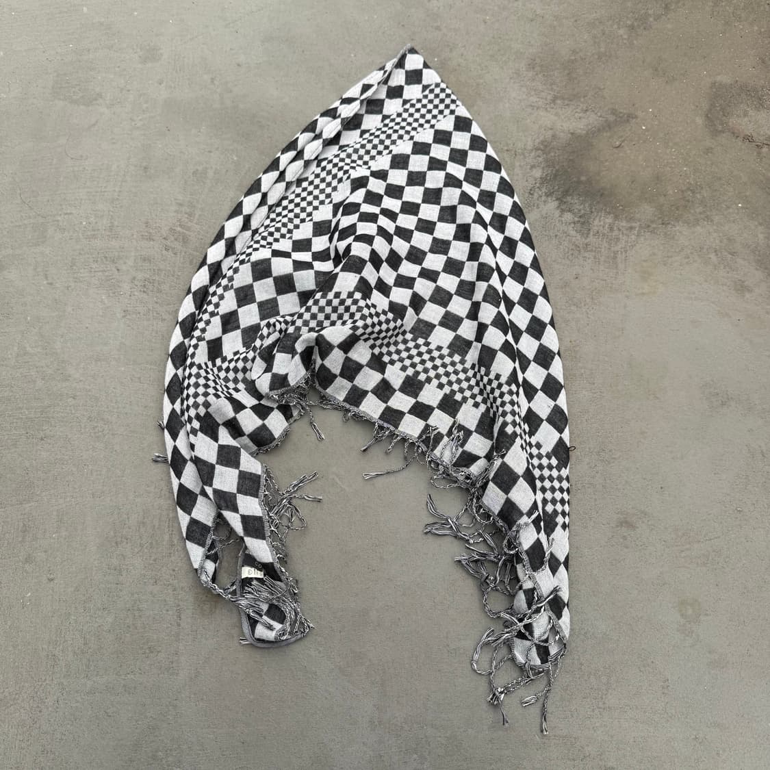 VTG 프린지 체크 스카프 상품이미지2