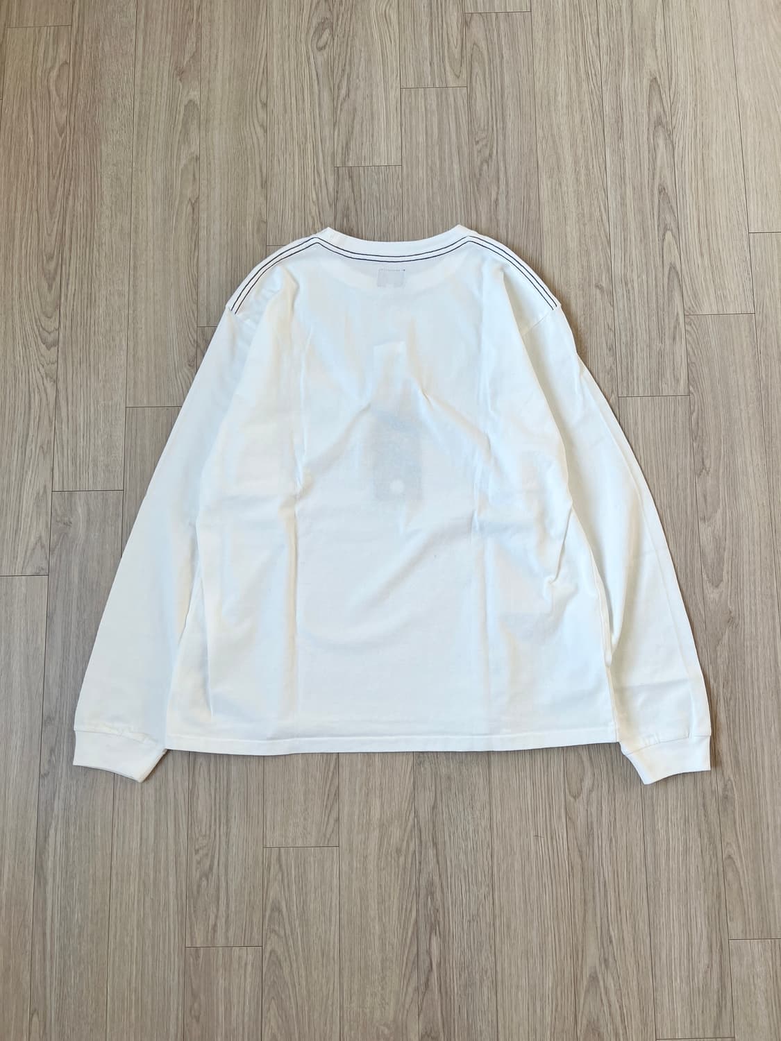 Needles 롱슬리브 포켓 티셔츠 코튼 저지 화이트 상품이미지4