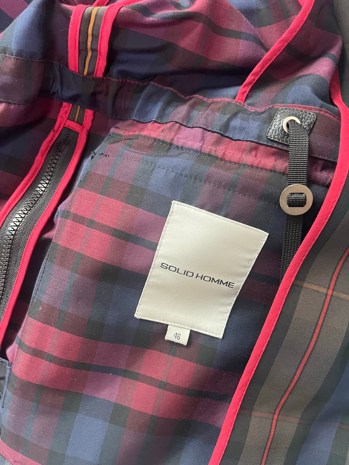 (L)솔리드 옴므 타탄 체크 바람막이 상품이미지6