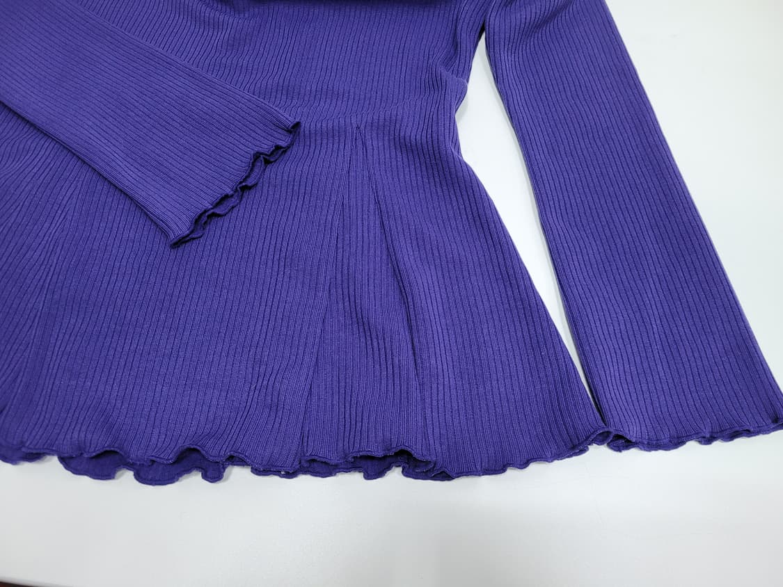 새상품) 안나수이 20FW 플레어 골지 니트 / 여 55 (85) 퍼플
 상품이미지6