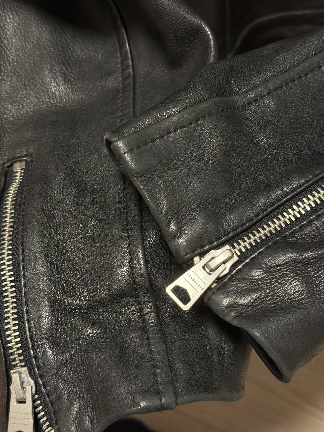 올세인츠 드렌 레더 바이커 자켓  (사이즈 L - 105) 상품이미지5