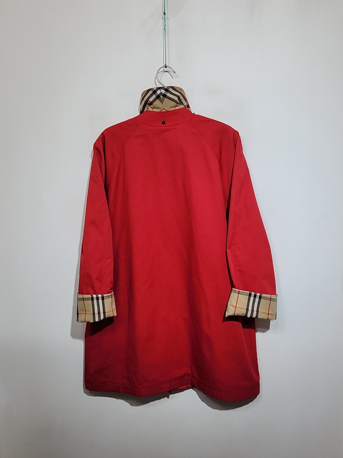 (XL) 버버리 트렌치코트 빨강 집업 안감 노바체크 영국판  상품이미지7