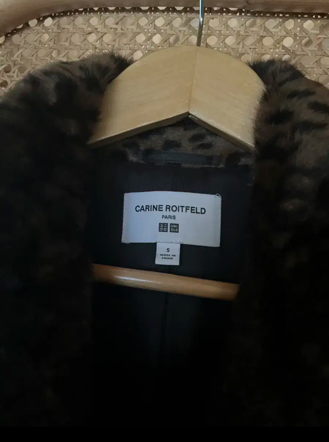 CR x 유니클로 레오퍼드 호피 퍼 코트 상품이미지5