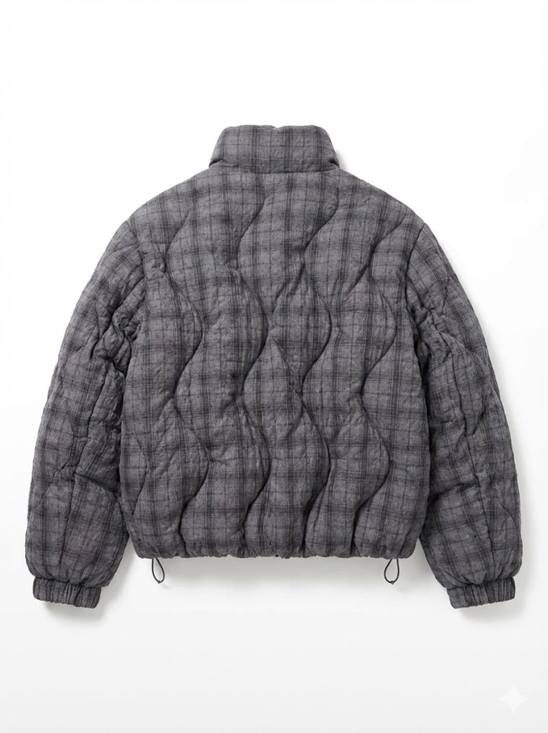 Partimento 3M 신슐레이트 페더리스 링클 체크 커브드 푸퍼 숏패 상품이미지2