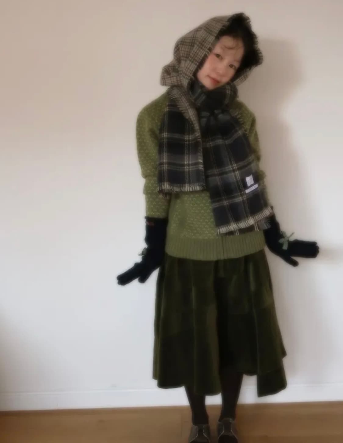 콜로신스 Coco Reversible Muffler Navy 상품이미지2