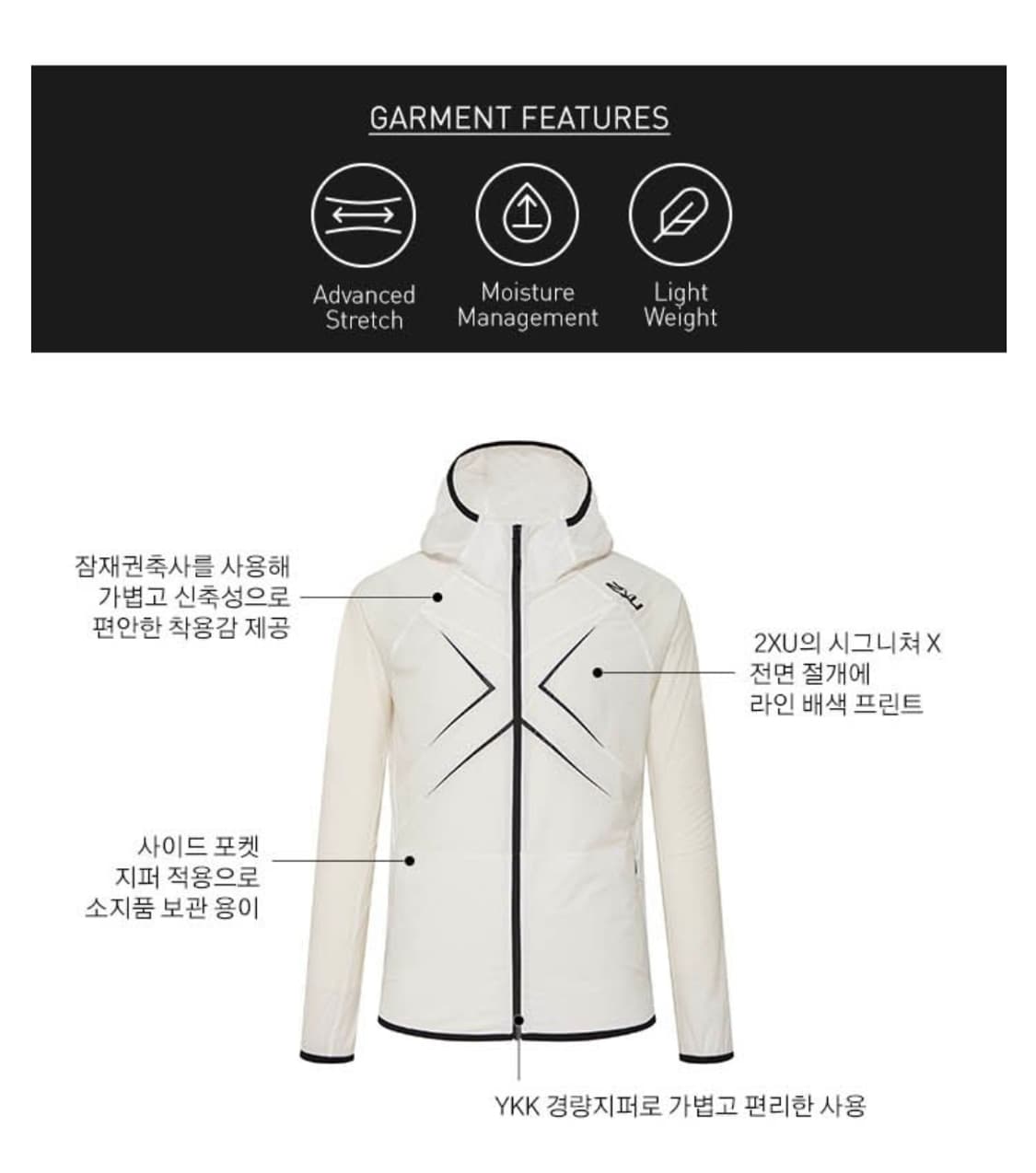 2XU 플렉서블 에어로 러닝 윈드쉴드 105 XL (미사용) 상품이미지3