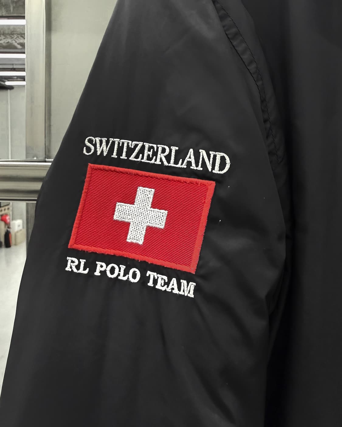 폴로 랄프로렌 00s 스위스 크레스트 리버시블 퀼티드 봄버 자켓 상품이미지8