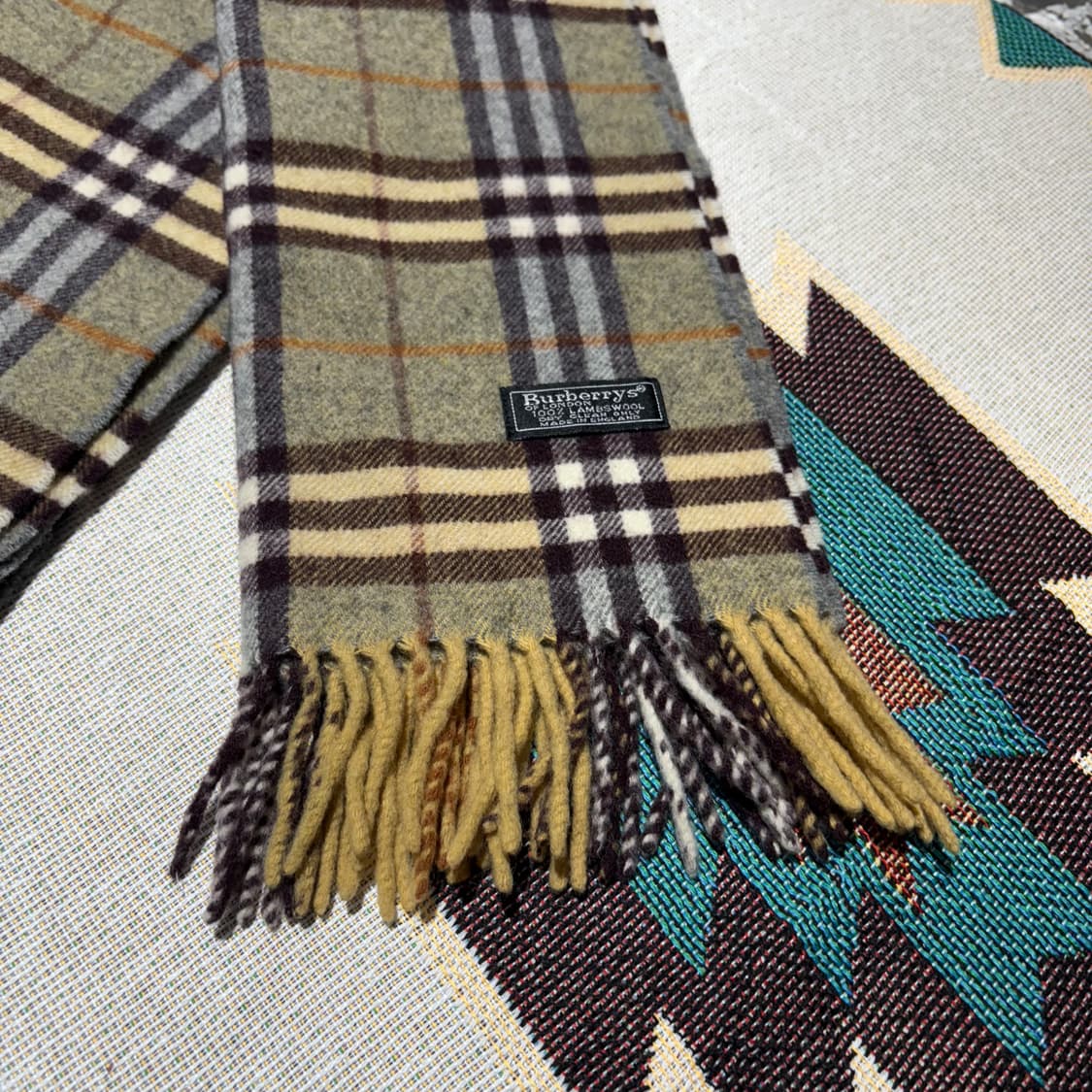 버버리 채크패턴 빈티지 머플러 상품이미지2