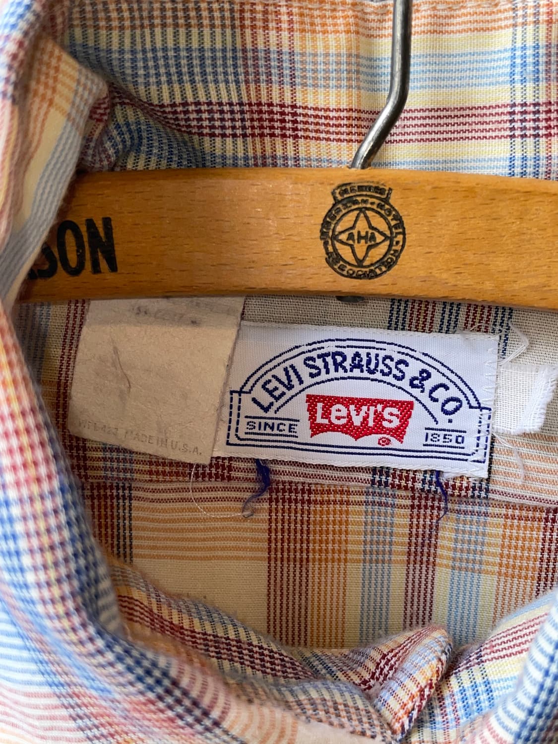 1970-80's Vintage Levi’s Check Shirt  상품이미지2