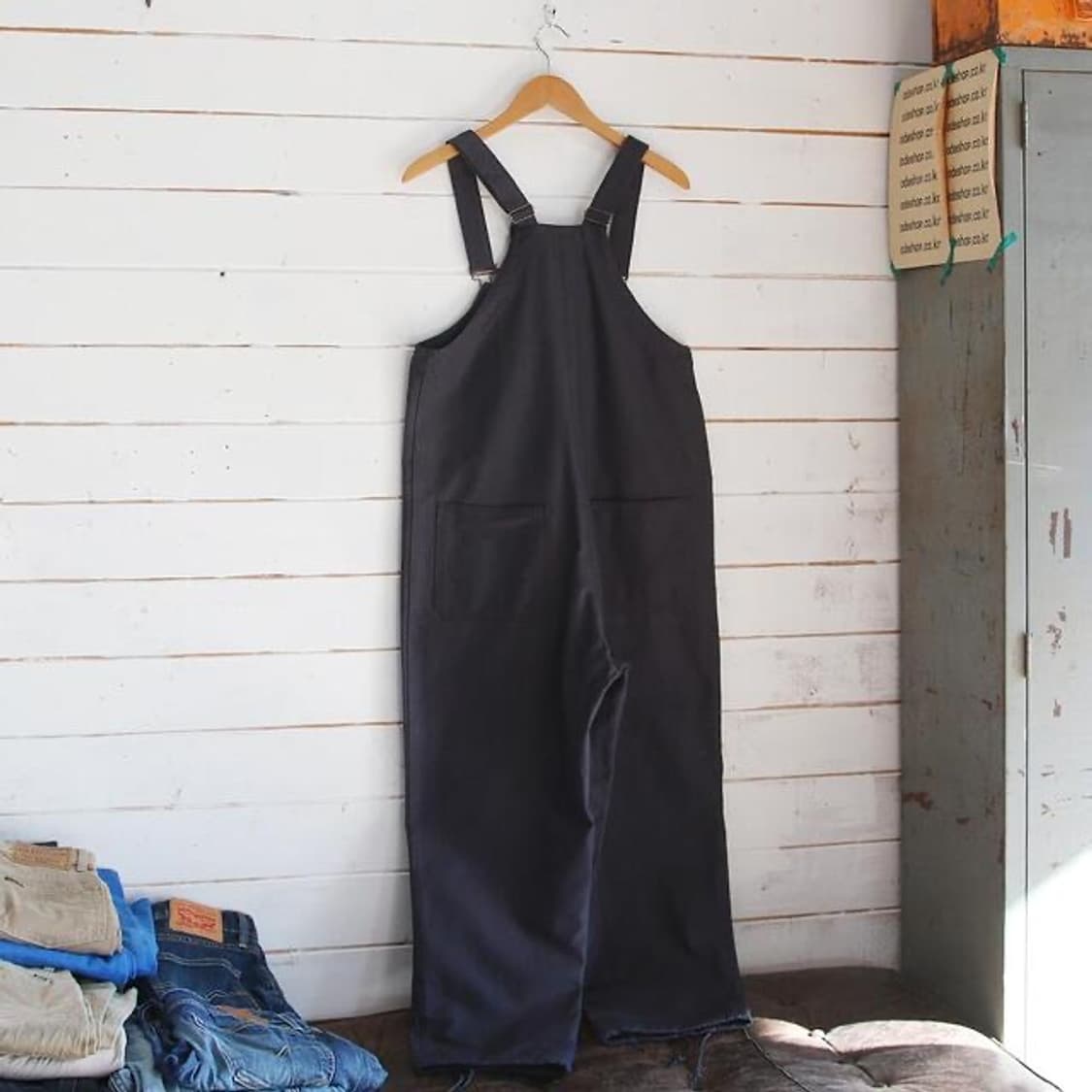 (착용컷) 프랑스 해군 오버롤 데크 팬츠 (남성용) 상품이미지3