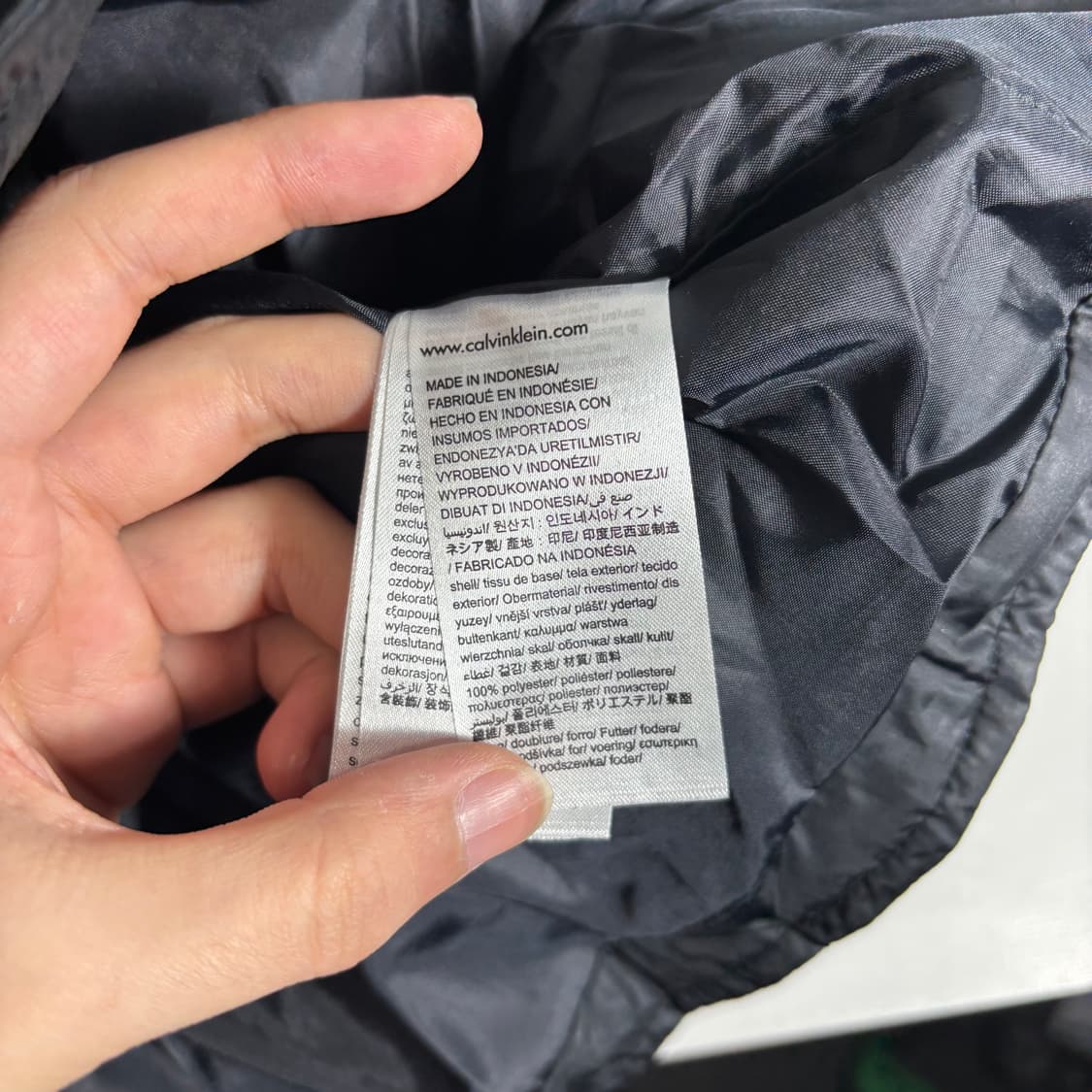M 95 켈빈클라인 블랙 덕다운 패딩셔츠점퍼 상품이미지6