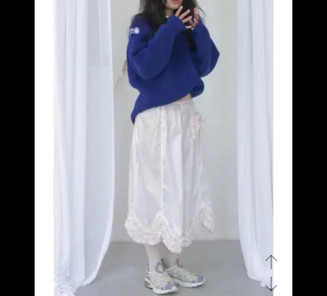 프레클 리본 프릴 케이크 스커트 상품이미지6