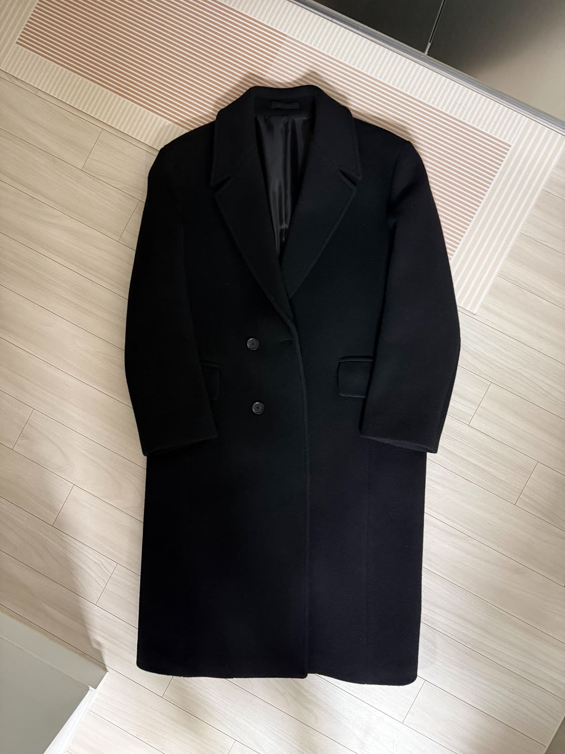 일꼬르소 대디핏 더블 코트 블랙 (S사이즈) 상품이미지2