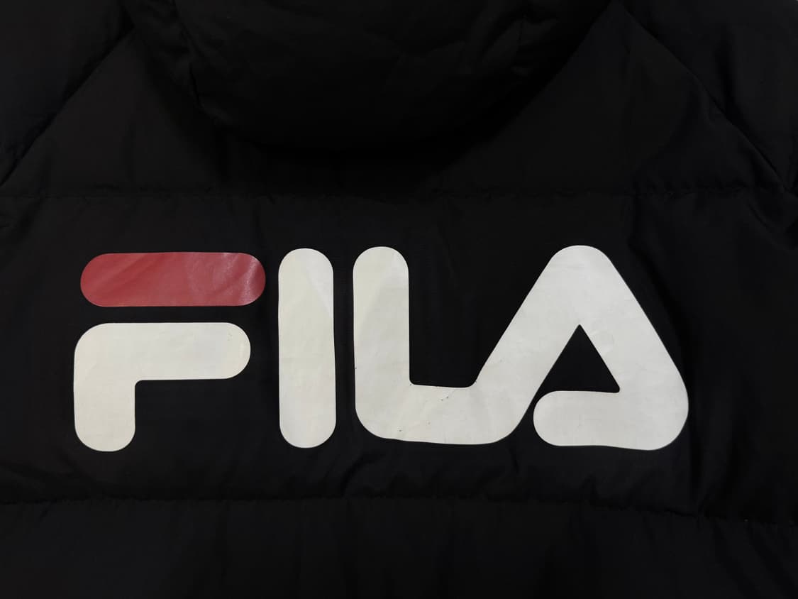 공용 85 XS / 휠라 구스다운 블랙 롱패딩 상품이미지8