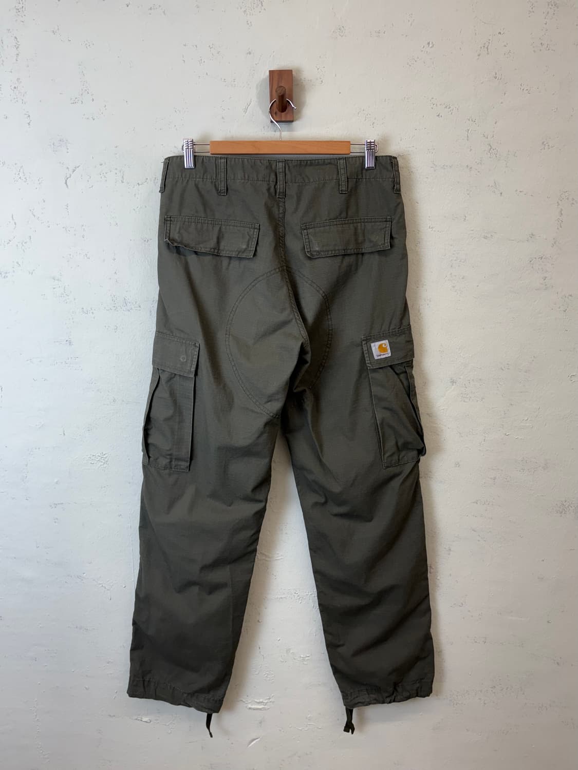 칼하트 wip 레귤러 립스탑 카고팬츠 올리브 그린 상품이미지2