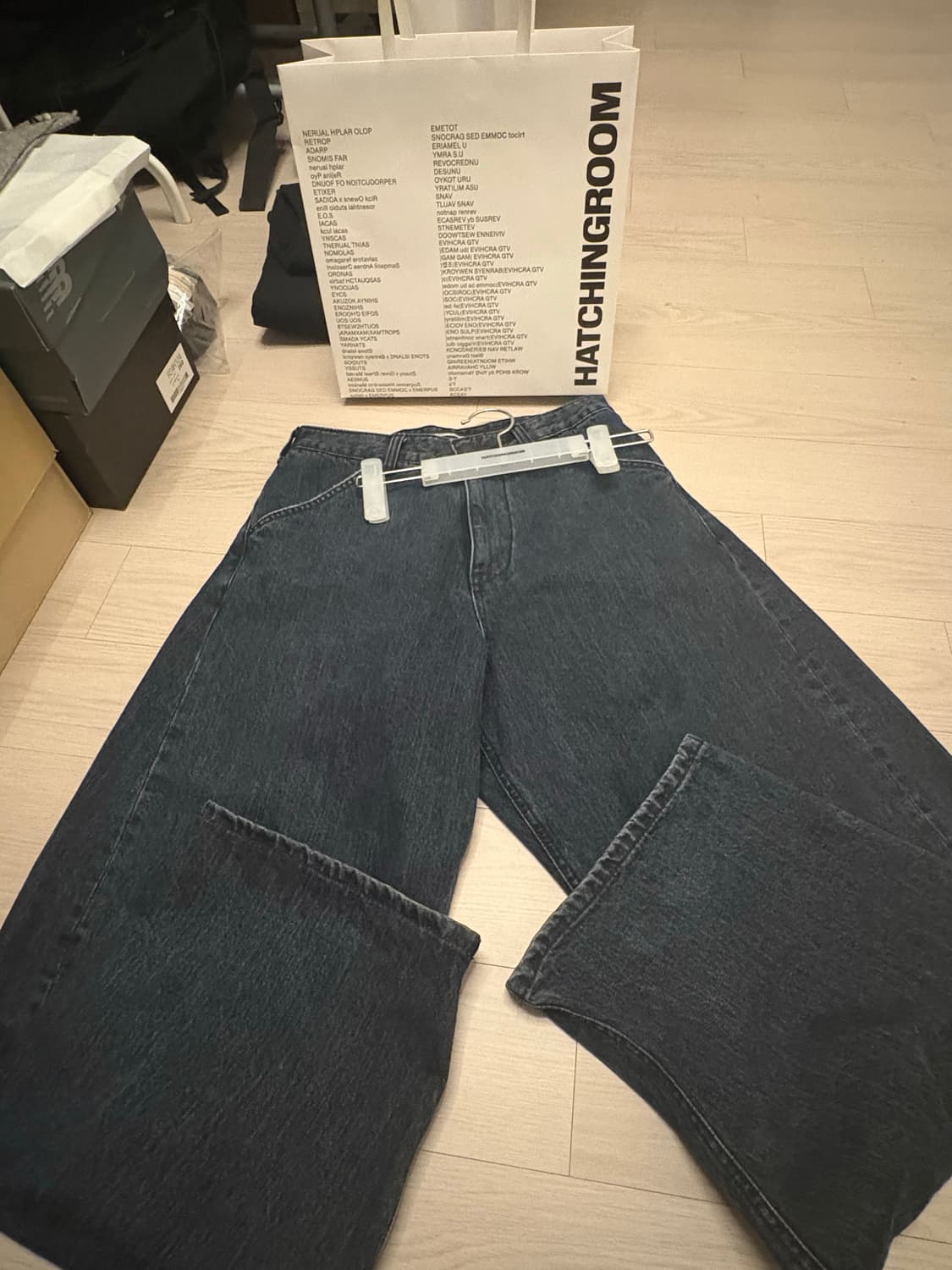 [1] Wide Curve Jeans Dark Blue 상품이미지3