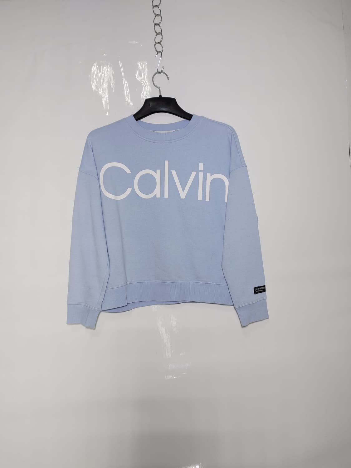 Calvin Klein 캘빈클라인 안감기모 오버핏 숏맨투맨 상품이미지1