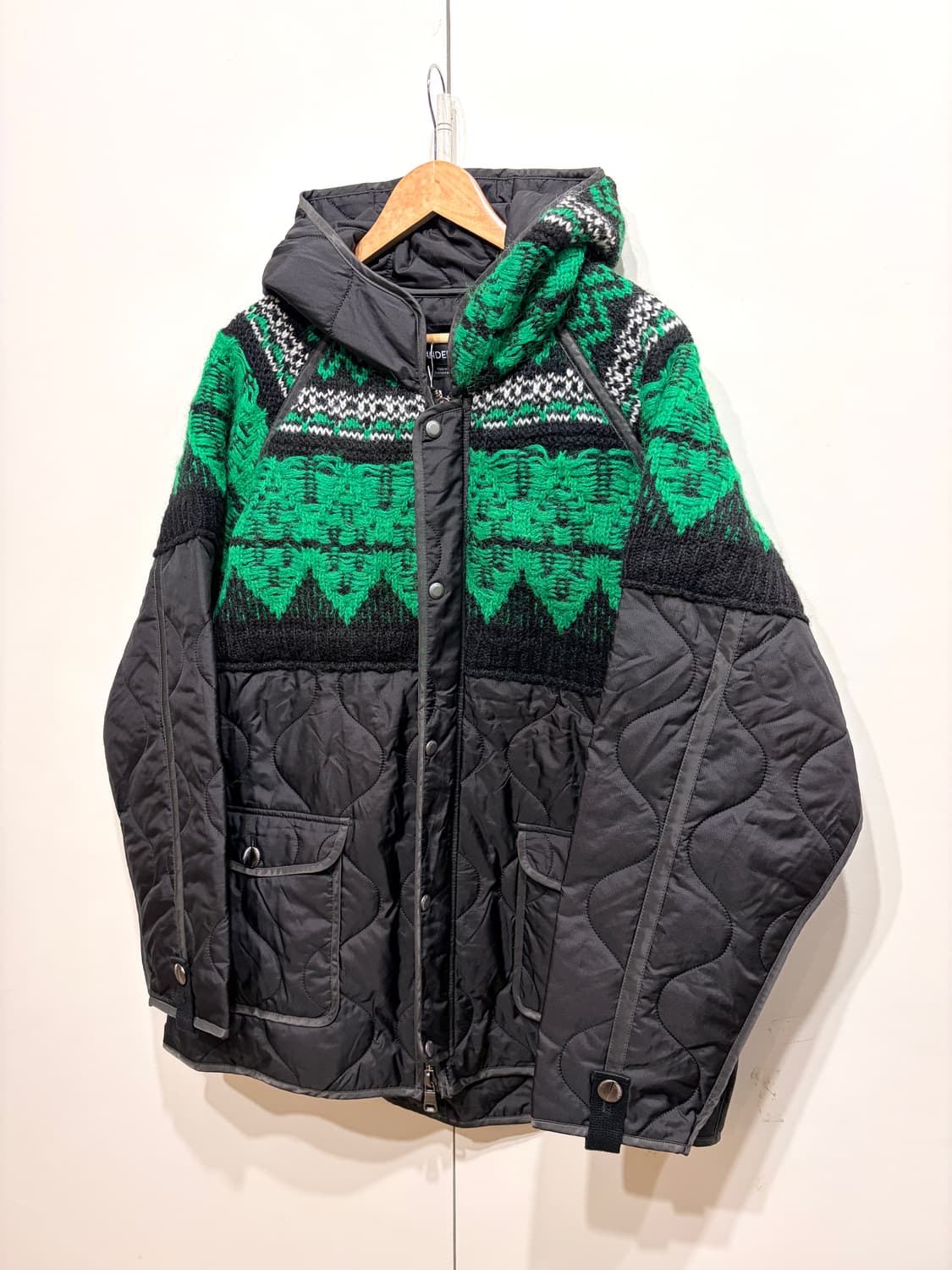 ADSB 앤더슨벨 유니섹스 노르딕 니트 패치 퀼티드 파카 상품이미지2