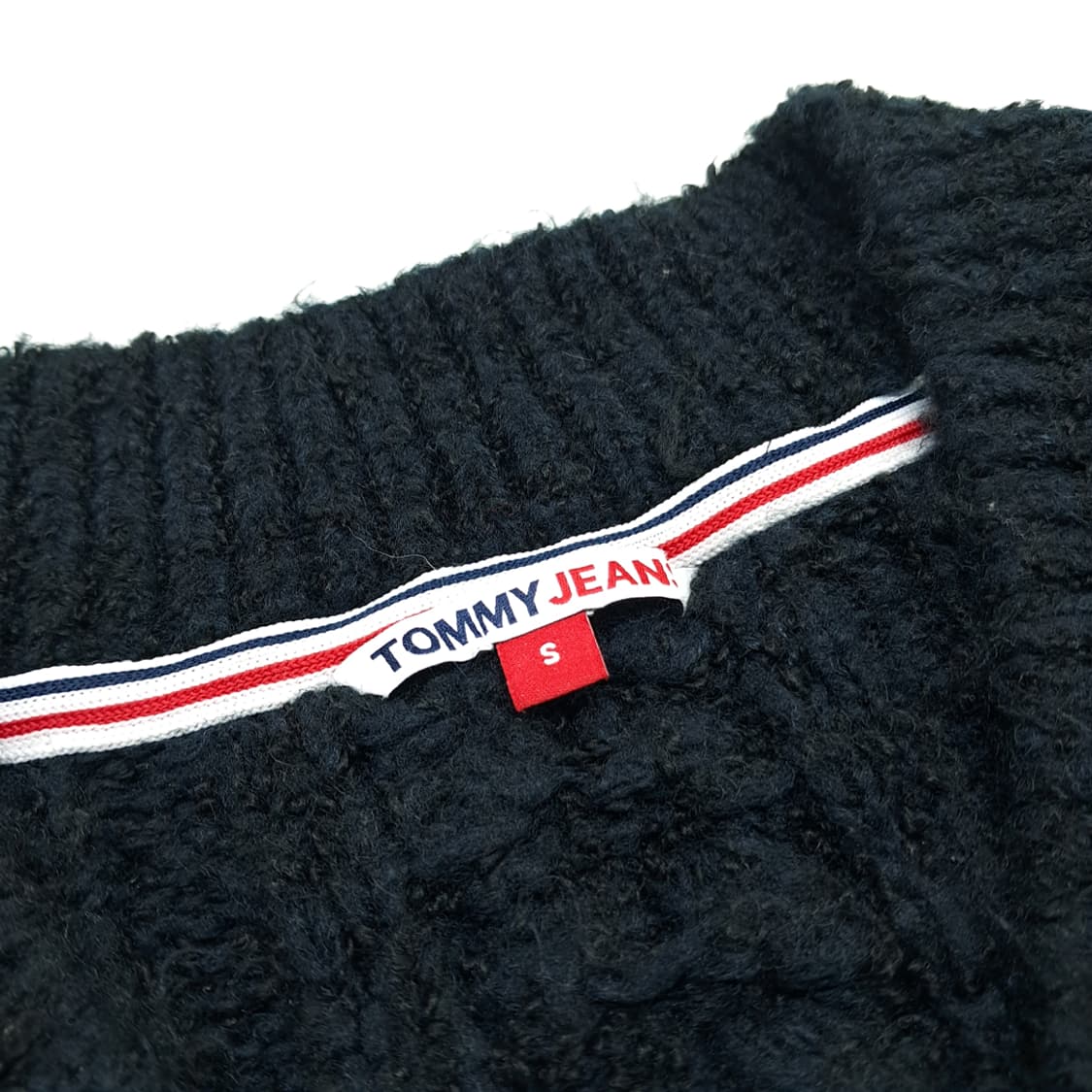 CN934 S 타미힐피거 블랙 피셔맨 니트 조끼 베스트 상품이미지3