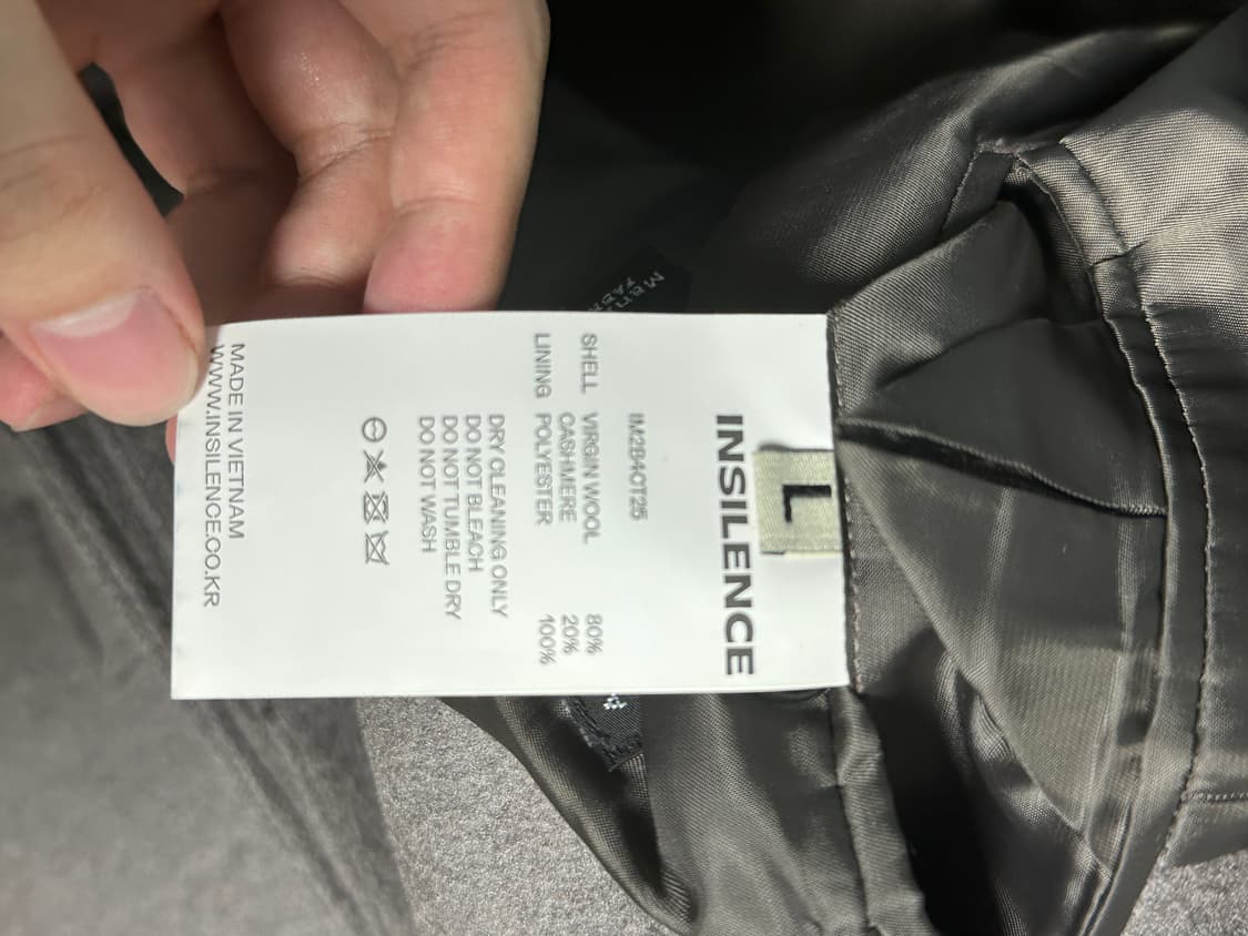 (L) 인사일런스 MTR 캐시미어 발마칸 코트 GREY BROWN 상품이미지3