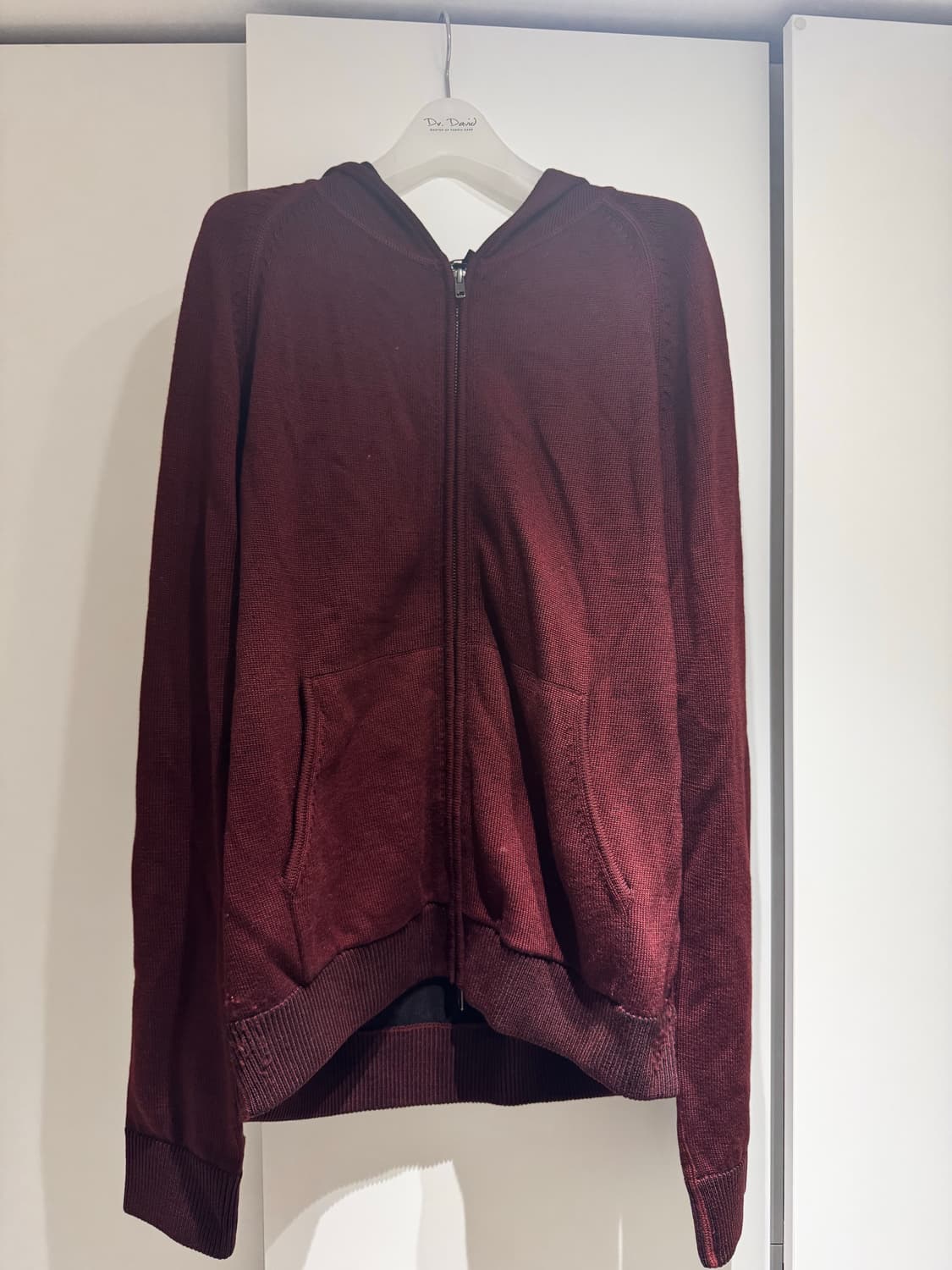 띠어리 버건디 집업 후드 가디건 L 상품이미지1