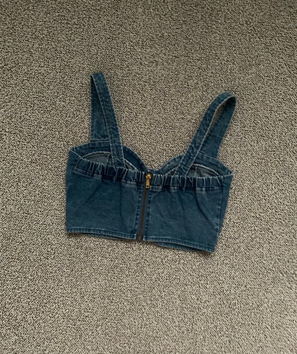 Vintage denim sleeve top 상품이미지2