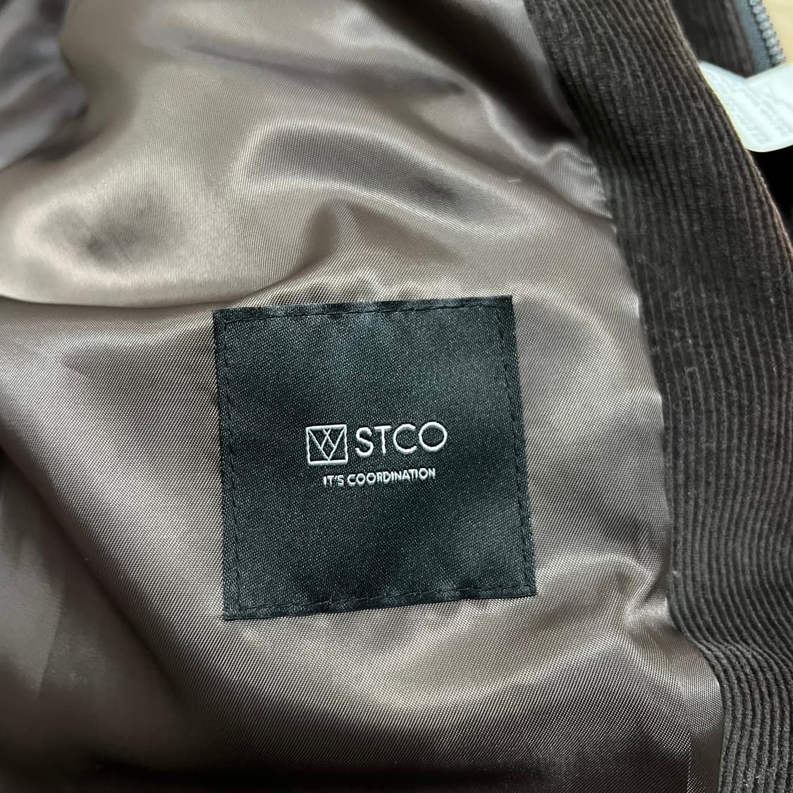 에스티코 덕다운 엘보패치 배색 체크 패딩 점퍼 [그레이] 2XL/110 상품이미지4