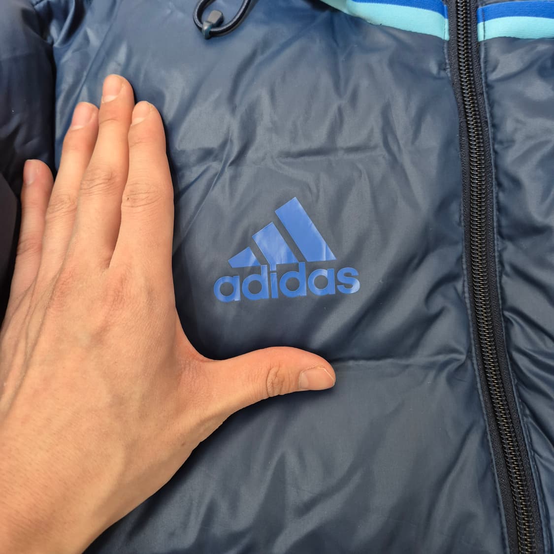 아디다스 덕다운 후드 롱패딩 점퍼 M(95) 상품이미지4