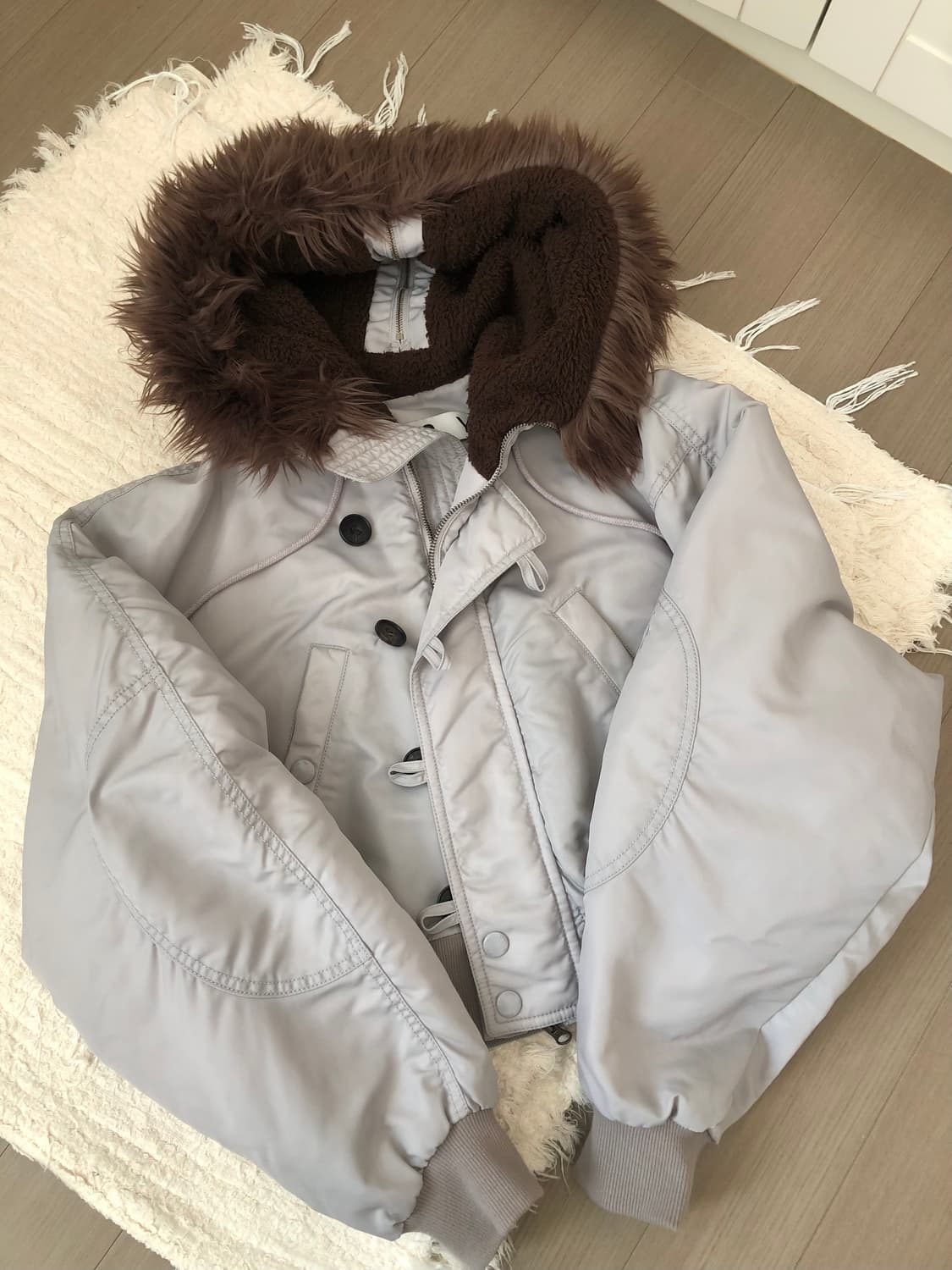 오픈와이와이 faux fur zipper hood ma1 2사이즈 상품이미지2