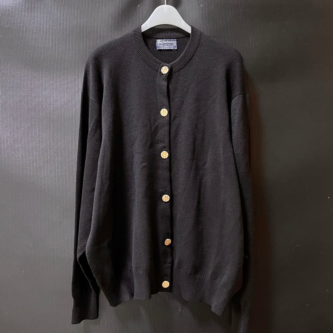 버버리 스코틀랜드 울 금장 버튼 가디건 Ballantyne 메이드 상품이미지1