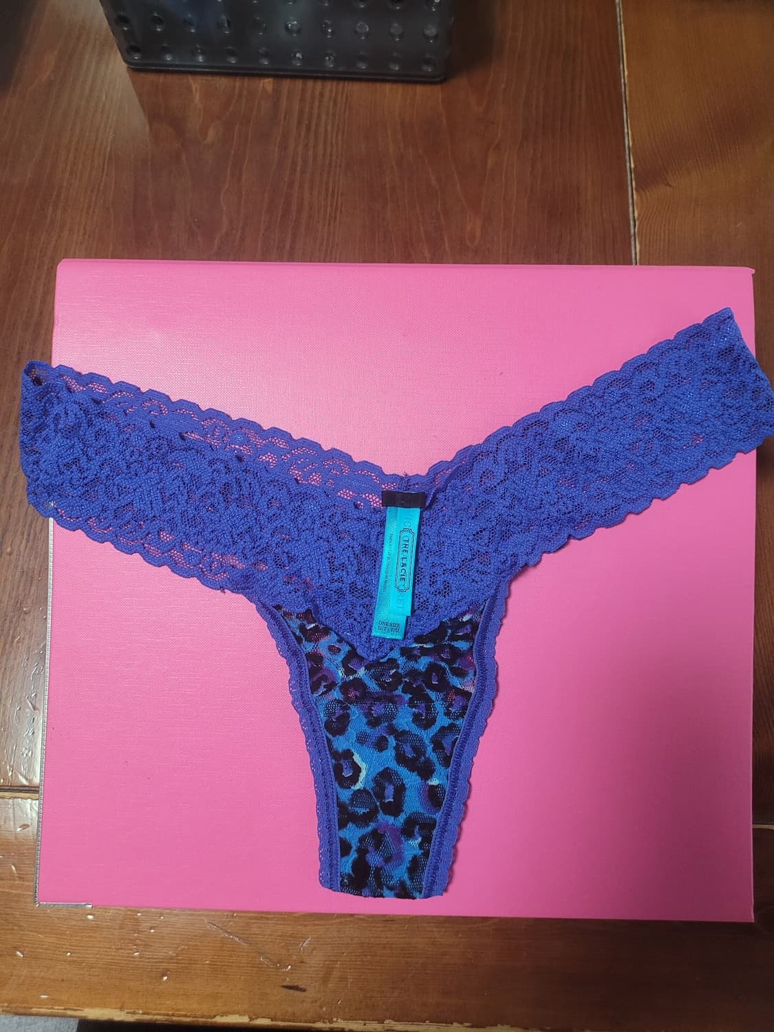 Victoria Secret 블루 레오파드 레이스 티팬티 상품이미지1