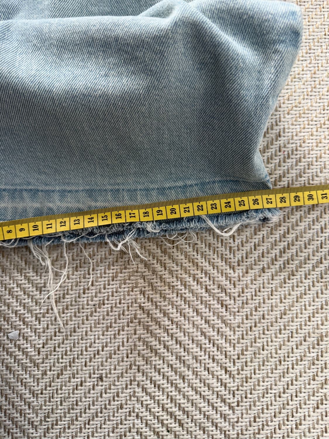 정품) 솔리드옴므 연청 데님 반바지 48(30-32) 상품이미지10