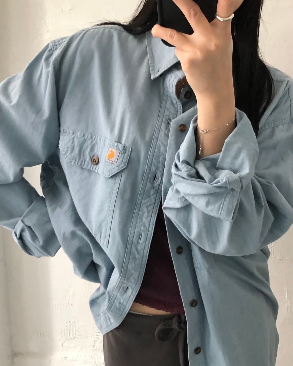Carhartt 칼하트 포켓 데님 셔츠 상품이미지2