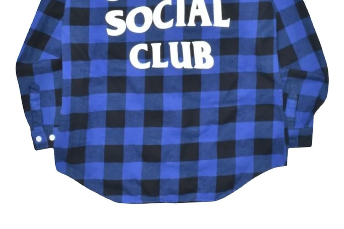 안티소셜클럽 빅레터링 울 모직 체크 셔츠 남방 N0939 상품이미지4