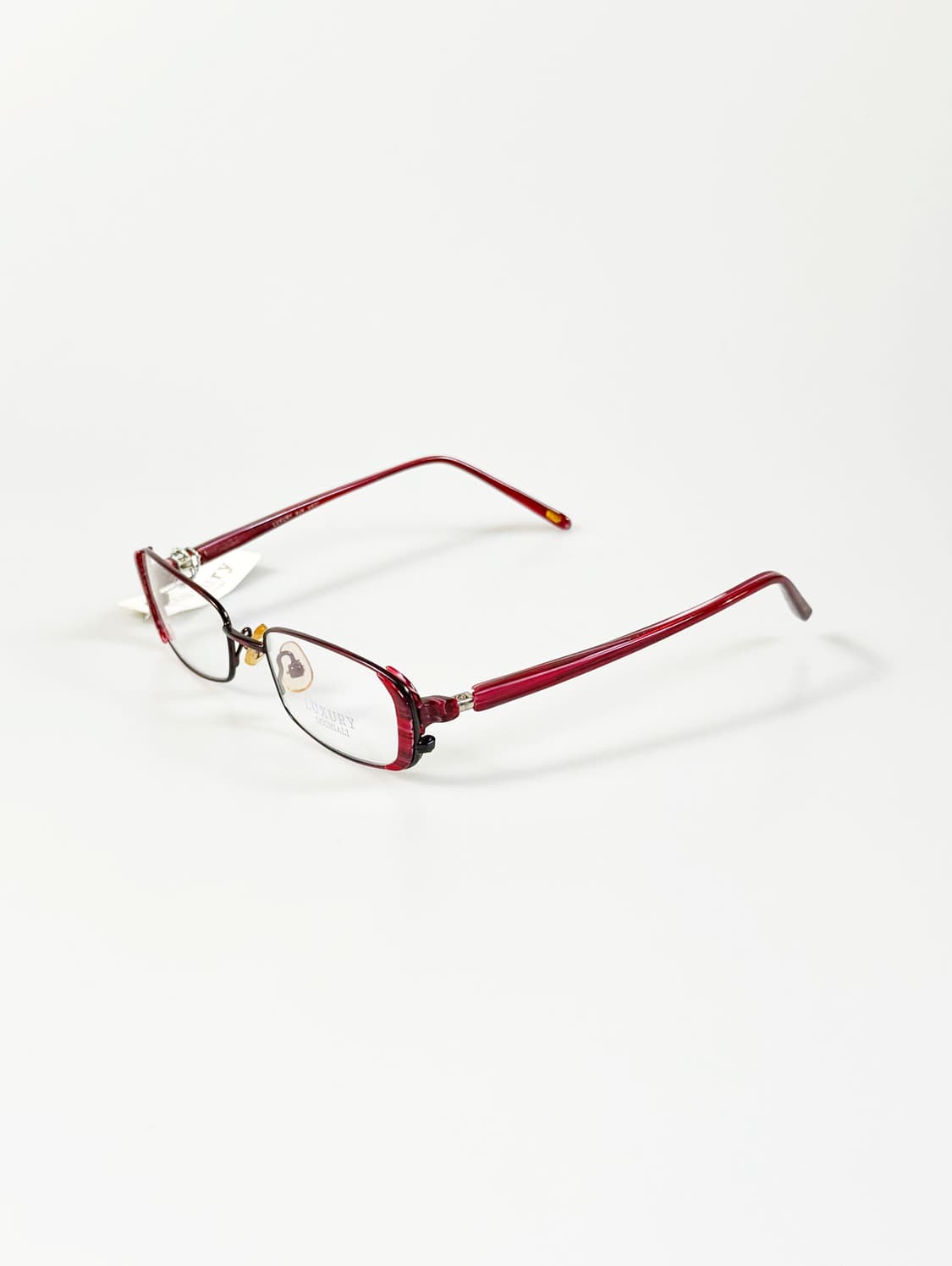 LUXURY OCCHIALI 레드와인 메탈 슬림 스퀘어 빈티지 안경 상품이미지3
