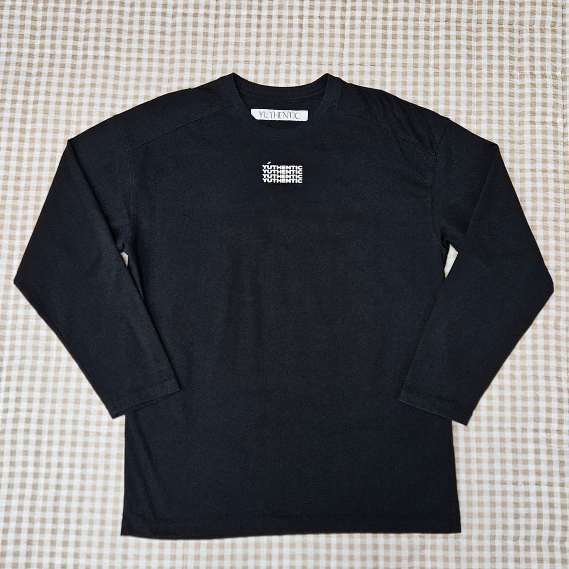 유센틱 박시핏 긴소매 면티 남자100 상품이미지1