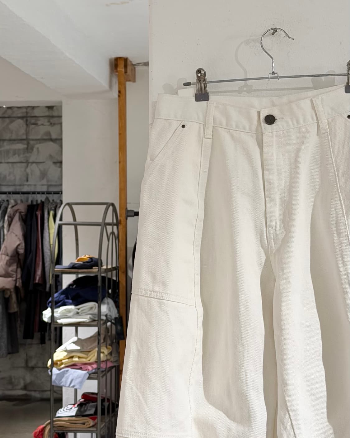 노이어 화이트 와이드팬츠 상품이미지3