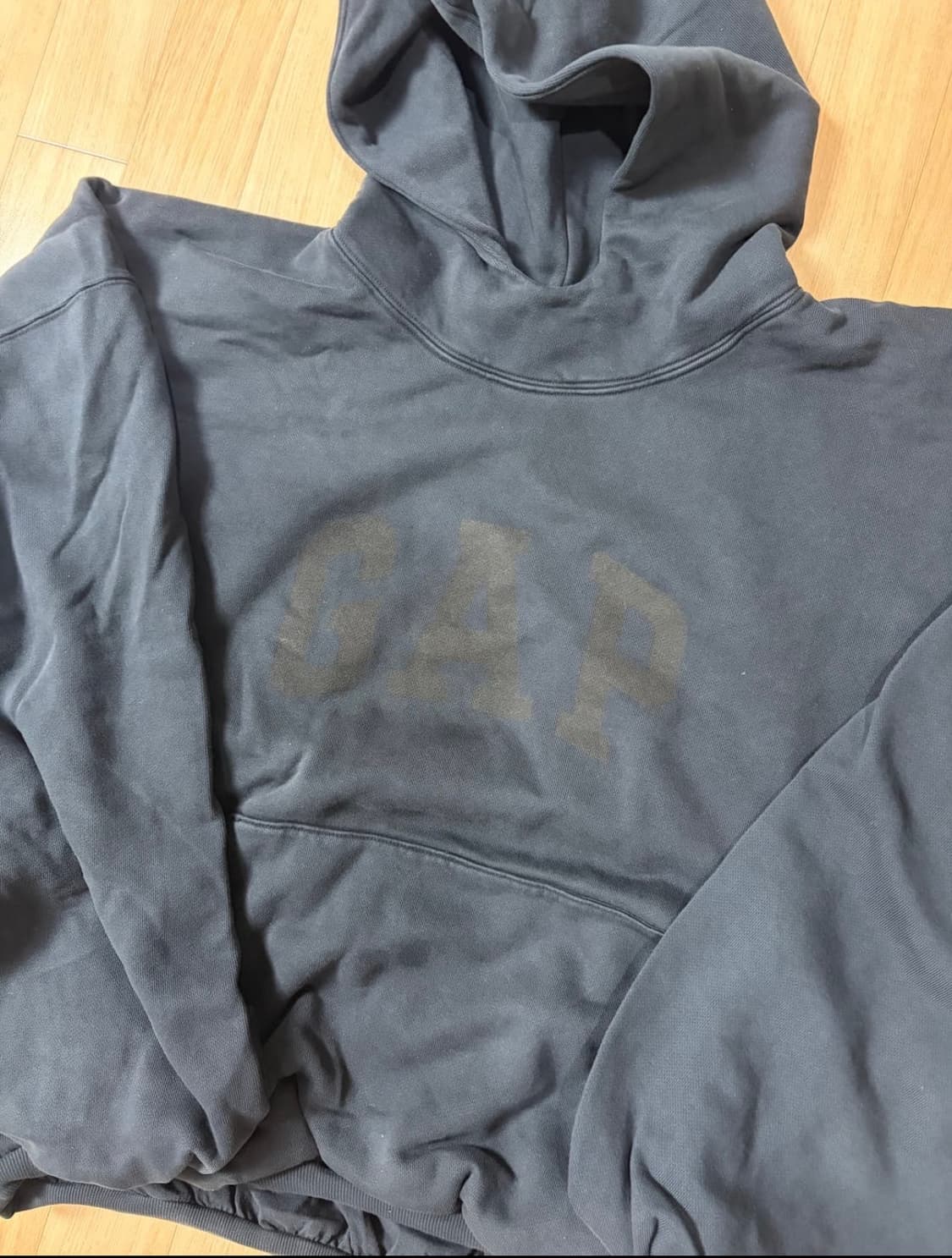 이지 갭 도브 후드  워시드블랙 상품이미지2