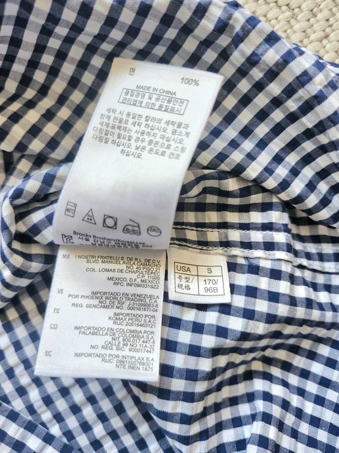 브룩스브라더스 시어서커 깅엄 셔츠 상품이미지7