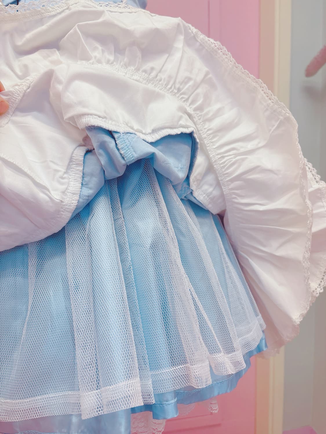 BODYLINE blue lolita lace ribbon skirt 상품이미지8
