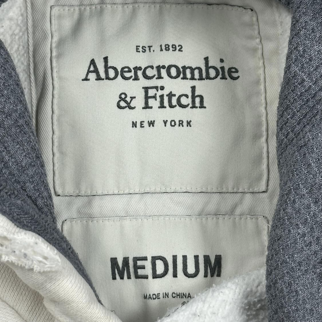 아베크롬비 뉴욕 피치 아이보리 후드티 (M) 상품이미지7