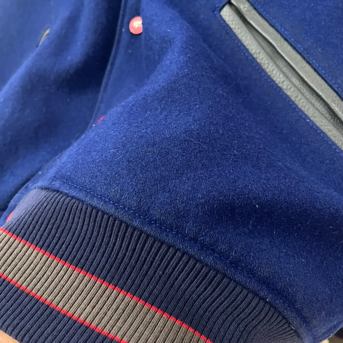 Hooligan Varsity Jacket Navy 상품이미지6