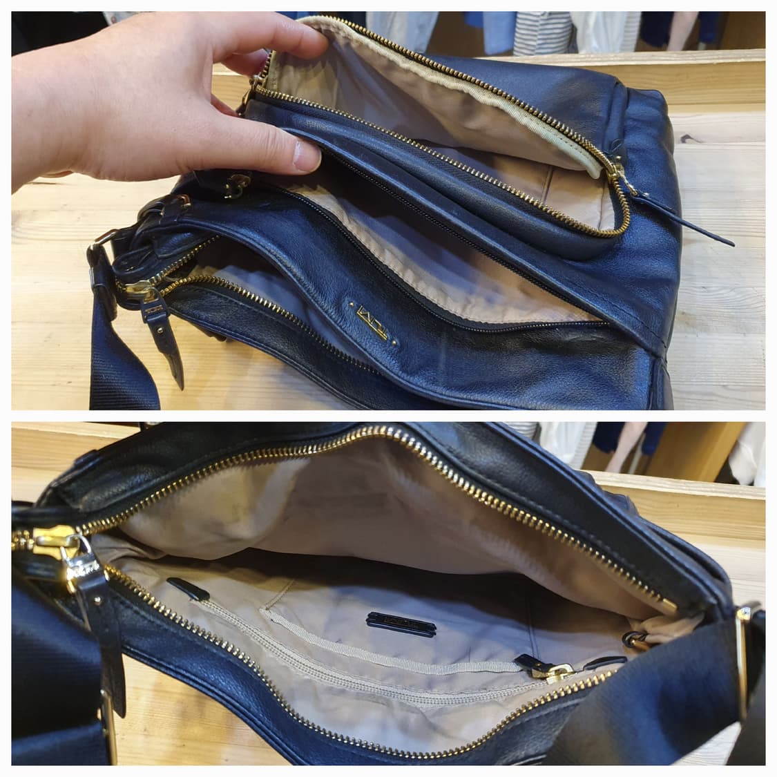 투미 레더 블랙 크로스백  상품이미지5