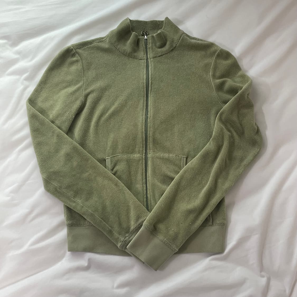 Woodry 올리브 그린 타월 트랙 자켓 상품이미지1