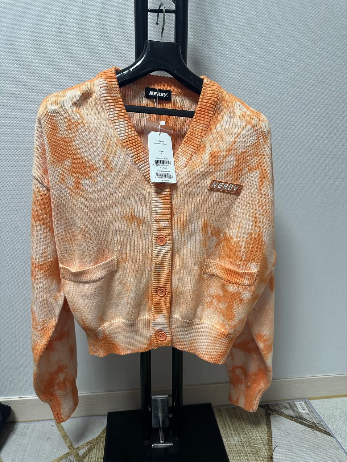 널디 여성가디건 오렌지 물나염숏기장  가디건 -S사이즈  새상품 상품이미지2